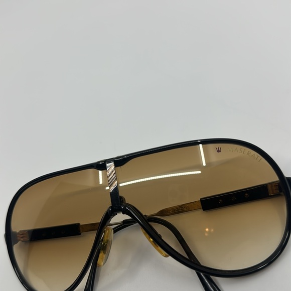 Vintage Maserati Brown Aviator Sunglasses - Picture 14 of 16